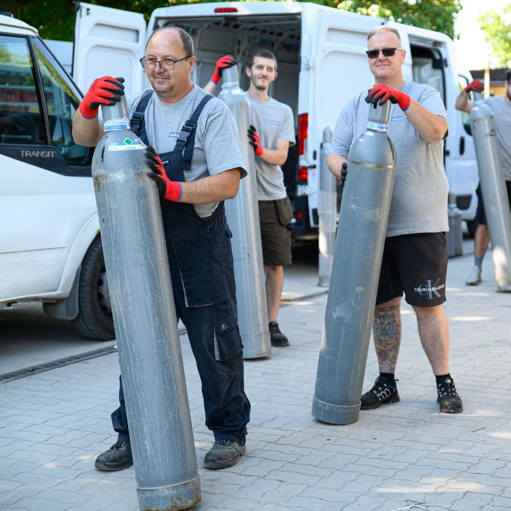 Trimix Plusz gázpalackok